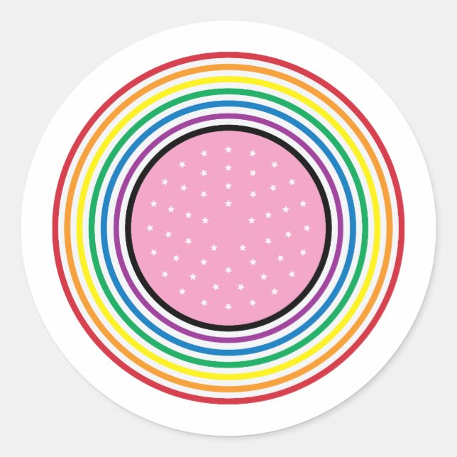 Rainbow Flag Sticker - USA-Flagge Inspiriert (Vorderseite)