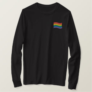 Rainbow Flag Stickereier T - Shirt