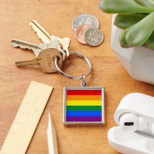 RAINBOW FLAG - STREIFEN - LGBT-Farben Schlüsselanhänger