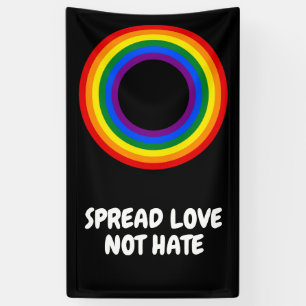 RAINBOW FLAG - STREIFEN - LGBT farbig Rings Banner