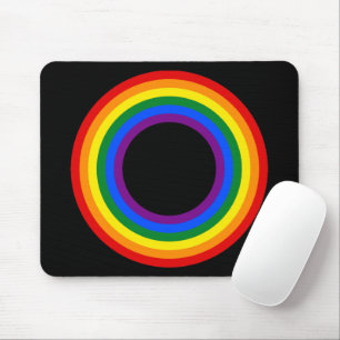 RAINBOW FLAG - STREIFEN - LGBT farbig Rings Mousepad