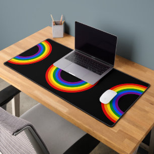 RAINBOW FLAG - STREIFEN - LGBT farbig Rings Schreibtischunterlage
