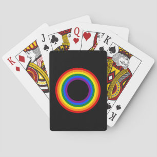 RAINBOW FLAG - STREIFEN - LGBT farbig Rings Spielkarten