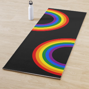RAINBOW FLAG - STREIFEN - LGBT farbig Rings Yogamatte