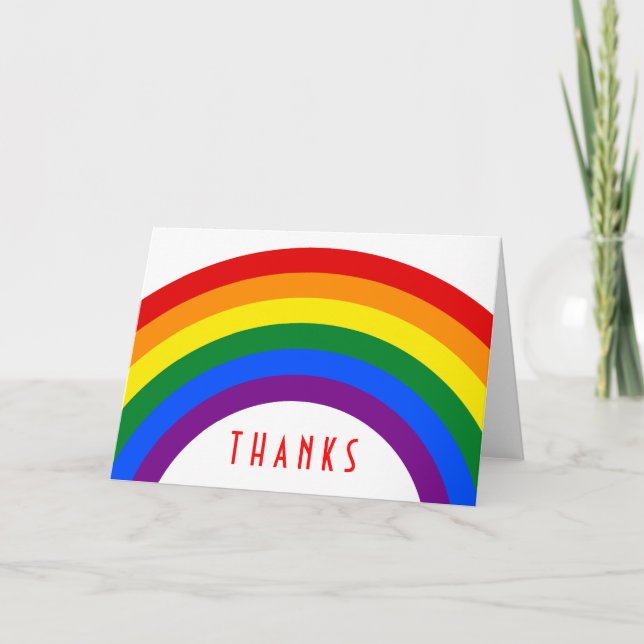 RAINBOW FLAG-TASTE + Ihr Zeichen oder Text Dankeskarte (Vorderseite)
