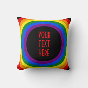 RAINBOW FLAG-TASTE + Ihr Zeichen oder Text Kissen