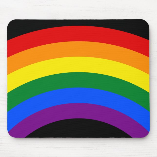 RAINBOW FLAG-TASTE + Ihr Zeichen oder Text Mousepad (Vorne)