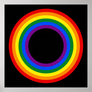 RAINBOW FLAG-TASTE + Ihr Zeichen oder Text Poster