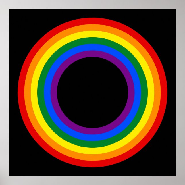 RAINBOW FLAG-TASTE + Ihr Zeichen oder Text Poster (Vorne)