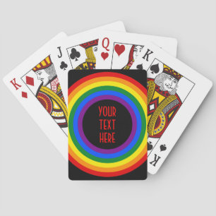 RAINBOW FLAG-TASTE + Ihr Zeichen oder Text Spielkarten