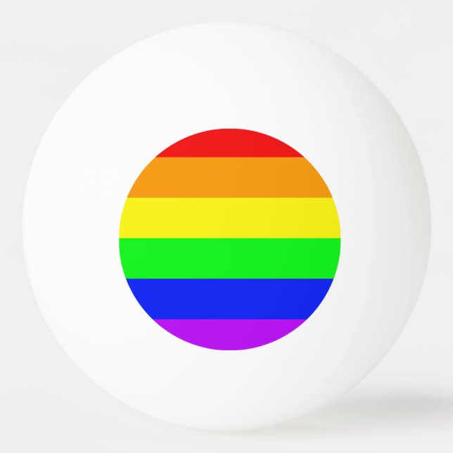 Rainbow Flag Tischtennisball (Vorderseite)