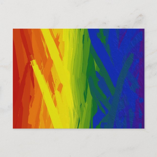 Rainbow Flames Gradient Postkarte (Vorderseite)