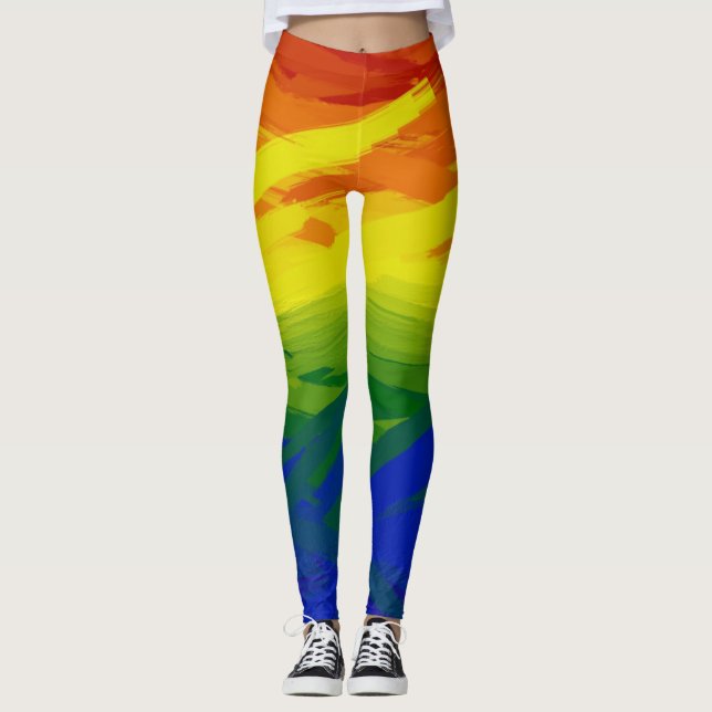 Rainbow Flames Leggings (Vorderseite)