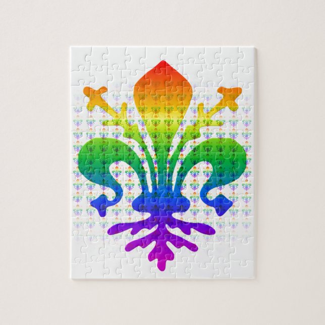 Rainbow Fleur-de-lis (Vertikal)