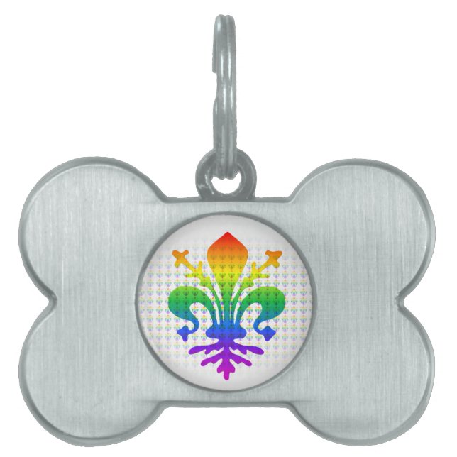 Rainbow Fleur-de-lis Tiermarke (Vorderseite)