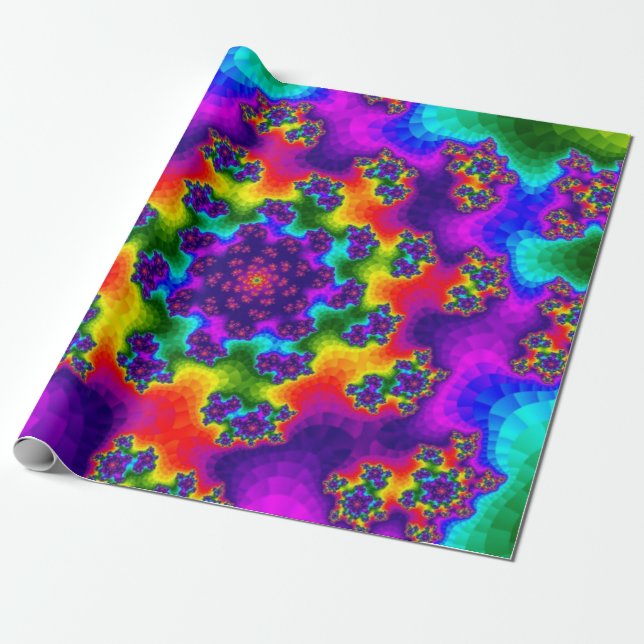 Rainbow Floral Sprinkles Geschenkpapier (Ungerollt)