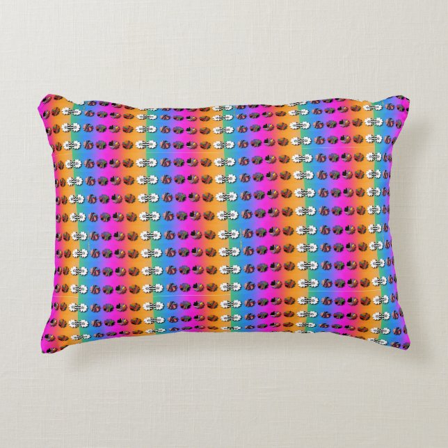 Rainbow Florets Dekokissen (Vorderseite)