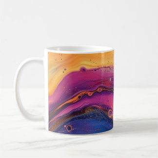 Rainbow Fluid Pour Lila & orange farbig Kaffeetasse