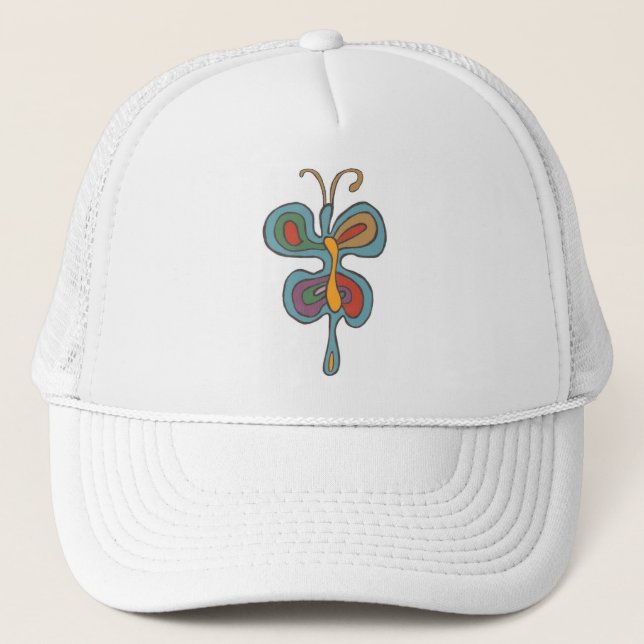 Rainbow Flutterfly Truckerkappe (Vorderseite)