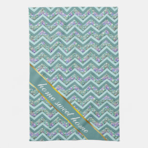Rainbow Foil ZigZag Muster Handtuch
