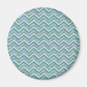 Rainbow Foil ZigZag Muster Magnet