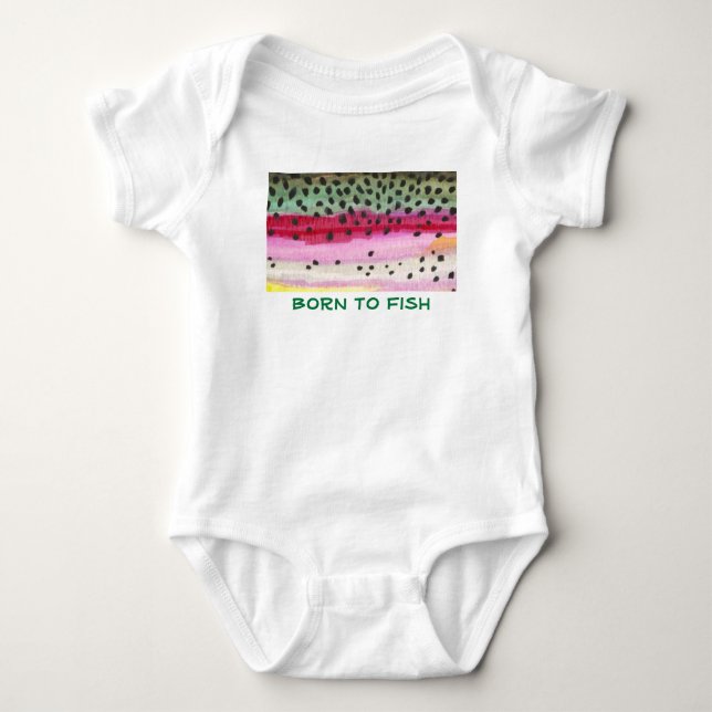 Rainbow-Forellenfischerei Baby Strampler (Vorderseite)