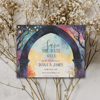 Rainbow Forest Castle Arch Pagan Handfasts Save The Date
