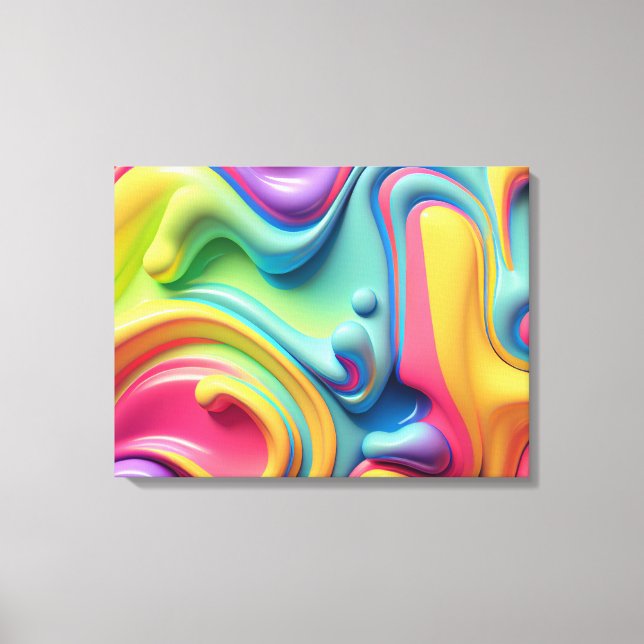 Rainbow-Formen aus Kunststoffen Leinwanddruck (Vorderseite)