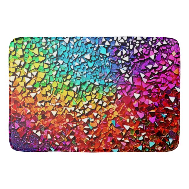 Rainbow Fragment Mosaik Badematte (Vorderseite)