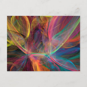 Rainbow Fraktal Art Postkarte