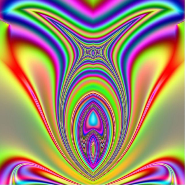 Rainbow Fraktal Freistehende Fotoskulptur (Vorne)