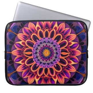 Rainbow Fraktal Style Blume Art Laptopschutzhülle