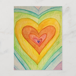 Rainbow Friendship Hearts Postkarten oder Karten