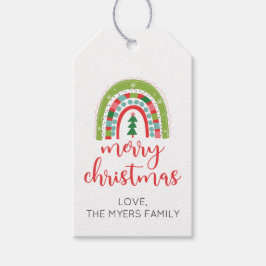 Rainbow Frohe Weihnachtsmarke Geschenkanhänger