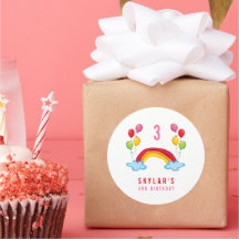 Rainbow & Fun Balloons Girl Birthday Party Gefalle