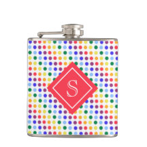 Rainbow Fuzzy Dots Personalisiert Monogramm
