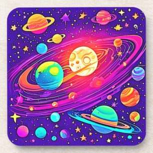 Rainbow Galaxy: Cartoon Spaß Getränkeuntersetzer