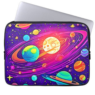 Rainbow Galaxy: Cartoon Spaß Laptopschutzhülle
