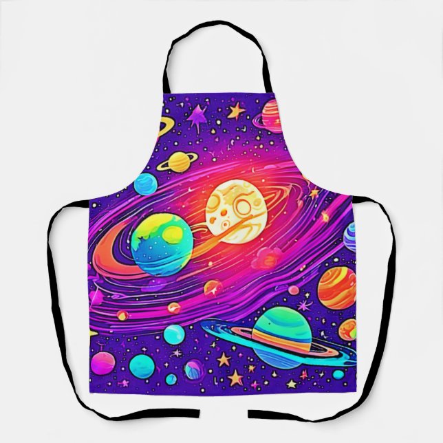 Rainbow Galaxy: Cartoon Spaß Schürze (Vorderseite)