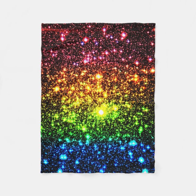 Rainbow Galaxy Fleece Blanket (Vorderseite)