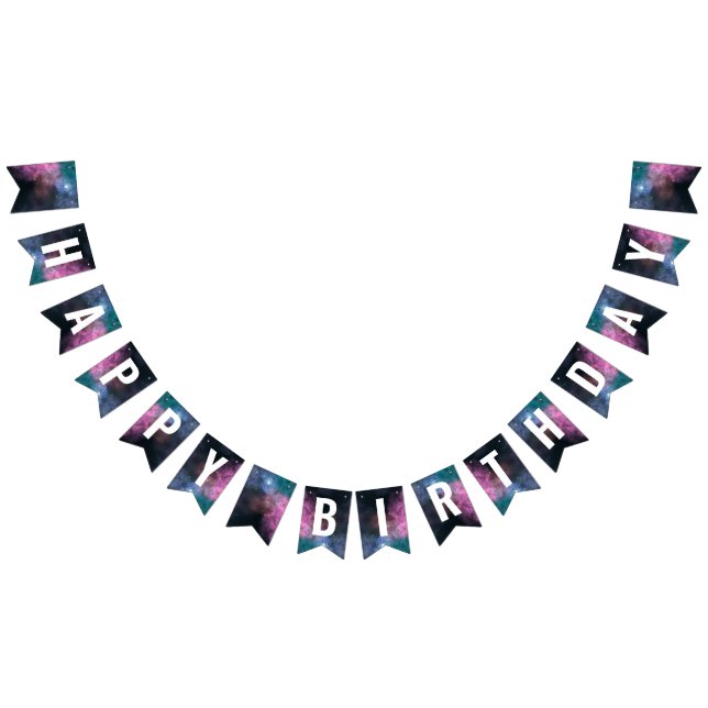 Rainbow Galaxy Geburtstag Wimpelkette (Alle)