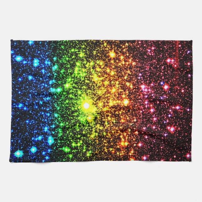 Rainbow Galaxy Geschirrtuch (Horizontal)