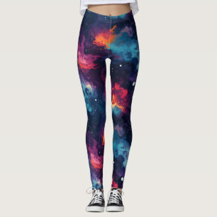 Rainbow Galaxy Muster Leggings