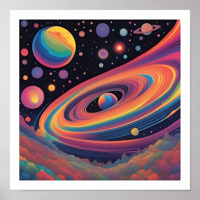 Rainbow Galaxy Poster (Vorne)