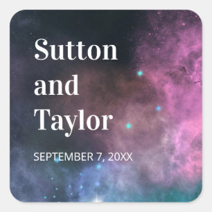 Rainbow Galaxy Quadratischer Aufkleber