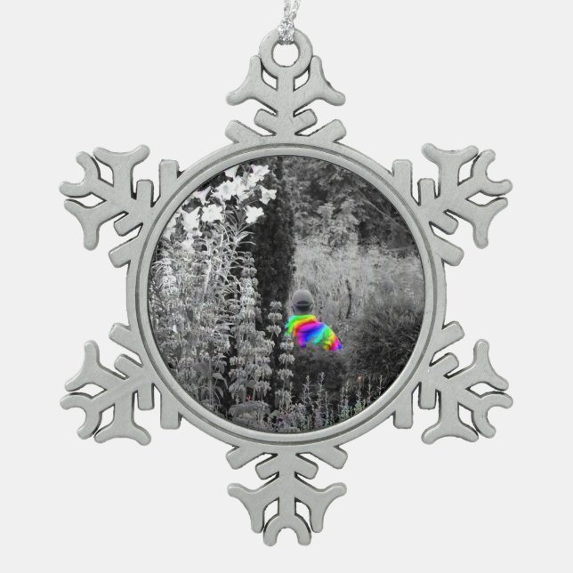 Rainbow Garden Besucher Snowflake Ornament (Vorderseite)