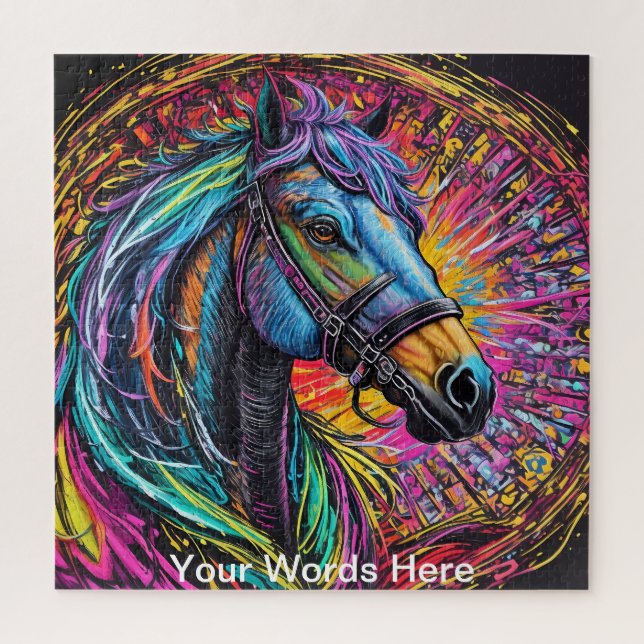 Rainbow Garden Neon Psychedelic Wildlife Nature (Vertikal)