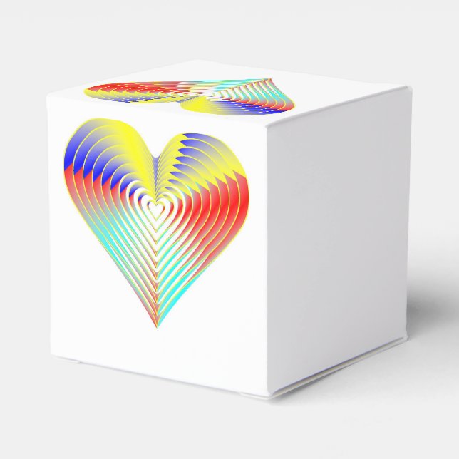 Rainbow-Gastgeschenk Hochzeit Geschenkschachtel (Rückseite)