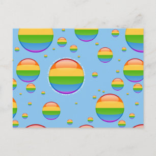 Rainbow Gay Lesbian Pride Bubble Flag Postkarte