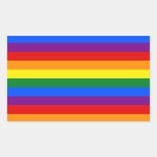 Rainbow Gay Lesbian Trans Quee LGBTQ-Feldebene Rechteckiger Aufkleber